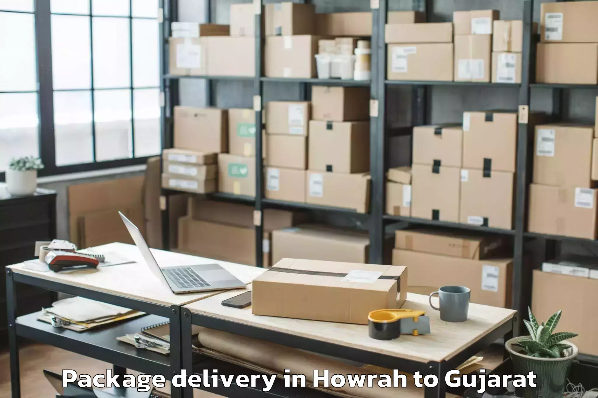 Book Your Howrah to Gujarat University Of Transpla Package Delivery Today